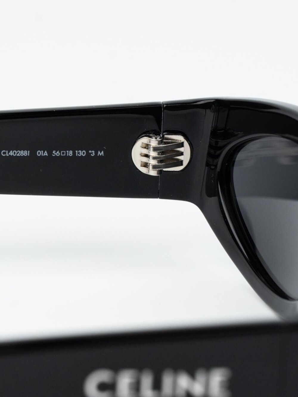 Celine Women Sunglasses Black Grey Cat Eye CL40288I MONOCHROMS 01A NEW AUTHENTIC - Picture 9 of 13